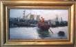 Peintre : Ugarte Bereciartu Ignacio - Tableau :  Ugarte Pêcheurs dans la baie de Bilbao