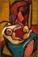 Peintre : Pouget Marcel - Tableau : Suzy à l'enfant